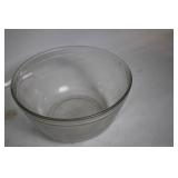 Set of 5 Vintage Mixing and Serving Bowls in Blue and Clear Glass