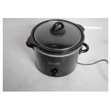 Used Black Crock-Pot Slow Cooker with Glass Lid