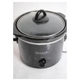 Used Black Crock-Pot Slow Cooker with Glass Lid