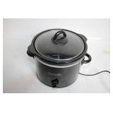 Used Black Crock-Pot Slow Cooker with Glass Lid