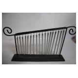 Vintage Metal Wind Chime Display Stand with Spiral Ends