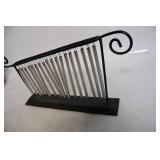 Vintage Metal Wind Chime Display Stand with Spiral Ends