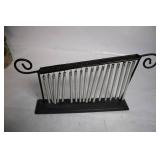 Vintage Metal Wind Chime Display Stand with Spiral Ends