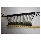 Vintage Metal Wind Chime Display Stand with Spiral Ends