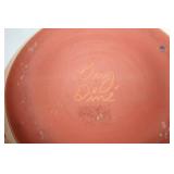 Signed Native American Pottery Vase with Geometric Patterns by Guy Dine