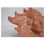 Terracotta Sculpture of Native American and Horses