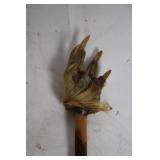Vintage Tribal Walking Stick with Animal Claw Handle