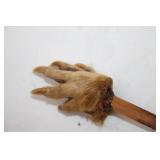 Vintage Tribal Walking Stick with Animal Claw Handle