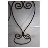 Pair of Iron Scroll-Design Tabletop Wine Holders