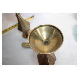 Pair of Antique Brass Candlesticks with Ornate Design