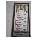 Pair of Vintage Style Menu and Room Rate Signs