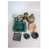 Eclectic Collection of Decorative Stone and Glass Items