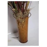 Pair of Decorative Vases with Artificial Floral Arrangements