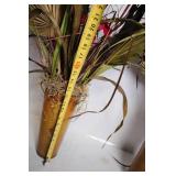 Pair of Decorative Vases with Artificial Floral Arrangements