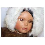 Vintage Inuit Style Doll with Fur Trim Outfit