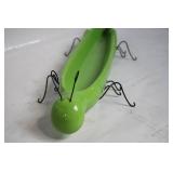 Unique Green Insect Shaped Ceramic Planter with Wire Legs