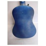 Blue Acoustic Guitar with Native American Symbol