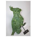 Vintage Metal Bird Sculpture on Stand