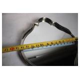 Ornate Silver-Plated Vanity Tray with Mirror