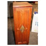 Vintage Wooden Display Cabinet with Glass Shelves