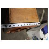 Vintage Wooden Display Cabinet with Glass Shelves