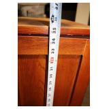 Vintage Wooden Display Cabinet with Glass Shelves