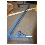 Heavy-Duty Blue Steel Dolly Frame with Casters