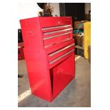 Red Metal Rolling Tool Chest with 4 Drawers