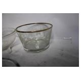 Collection of Glassware Including Mixing Bowls, Measuring Jug, and Drinking Glasses