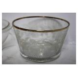 Collection of Glassware Including Mixing Bowls, Measuring Jug, and Drinking Glasses