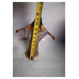 Native American-Inspired Ceramic Figurine with Feather Accents