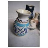 Collection of 10 Colorful Handcrafted Mini Vases and Figurines