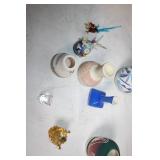 Collection of 10 Colorful Handcrafted Mini Vases and Figurines