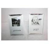 Pair of Glass Photo Frames with 
