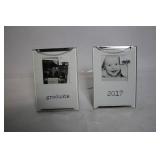 Pair of Glass Photo Frames with 