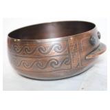 Handmade Copper Bowl with Intricate Design