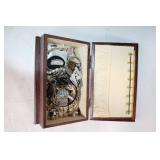 Jewelry Box with Assorted Costume Jewelry and Accessories