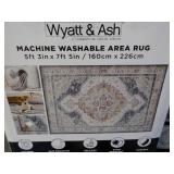 Wyatt and Ash Machine Washable 5 ft...