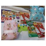 Activity Books, Pillow and throw...