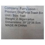 Furry Fusion Dog Poop Trash Bin Set...
