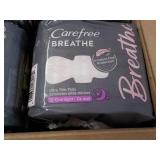 8 ct Carefree Breathe Feminine Pads...