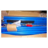 blue poles with rubber membrane...