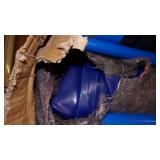 blue poles with rubber membrane...