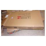 5-drawer white wood led push pull m...