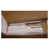 5-drawer white wood led push pull m...