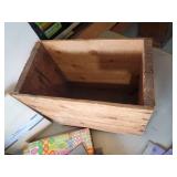 Scrapbook Lot with Various colors of paper, Stickers, Stencils and more with Picture Frame Scissors Vintage Wood Box WOW