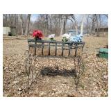 28"WX28"T Metal Flower Planter For Indoor or Outdoor Use