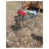 28"WX28"T Metal Flower Planter For Indoor or Outdoor Use