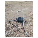 Roll up Garden Hose Reel Cart with Wheels and Black Hose
