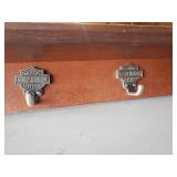 Etched Mirror Harley Davidson Entryway Coat Hanger with Shelf